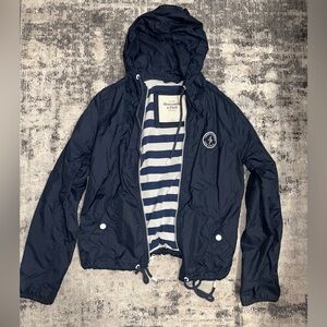 Navy Blue Abercrombie & Fitch Raincoat